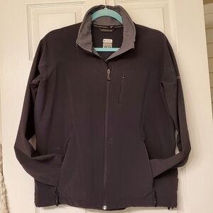 Columbia Sportswear Titanium Zip-Up Cargo Jacket Black Lightweight Womens Large